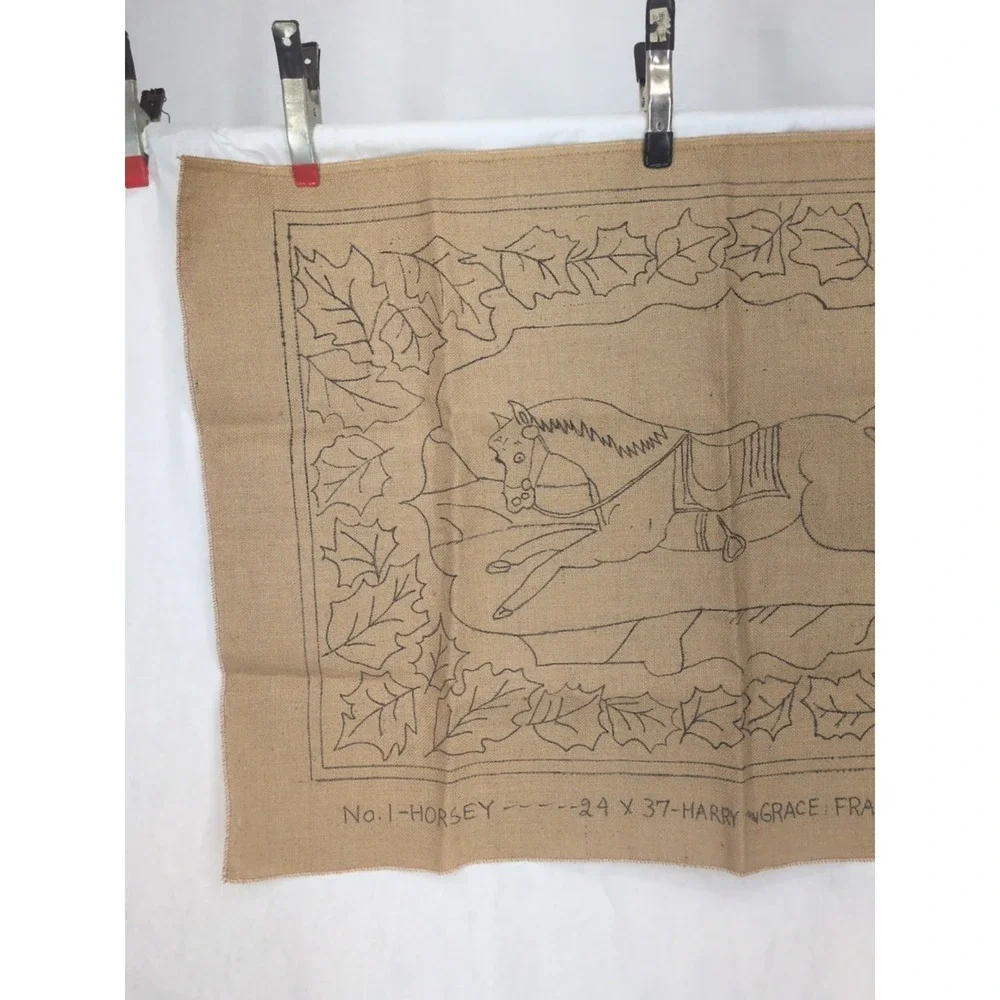 VTG Rug Hooking Pattern Horse RARE Horsey #1 Harry Grace Fraser